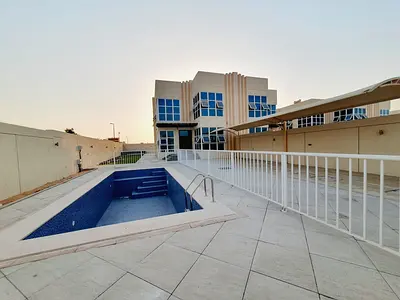 12 cheque payment like brand new 4 badroom villa in al hoshi with pool and garden price 170k