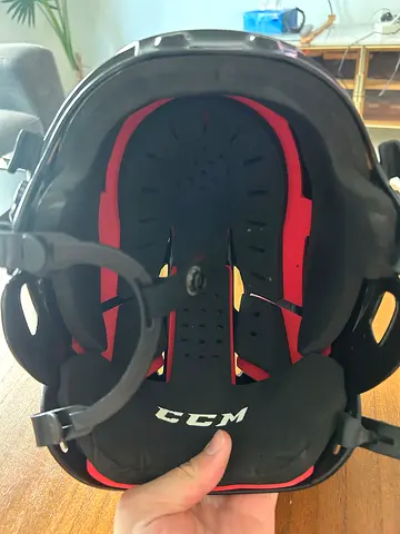 CCM Youth helmet, used  good condition, straps and padding intact