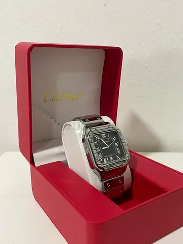 Cartier Santos Stainless Steel Watch — metal Strap