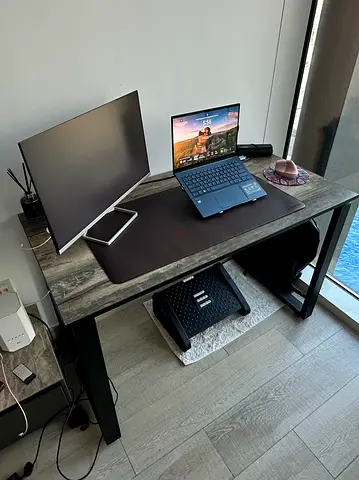 Desk with Metal Frame - Good Condition