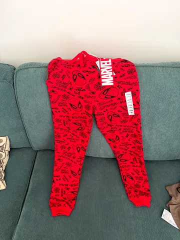 Kids Marvel red onesie pajamas - new