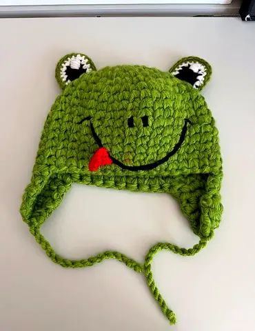 Hand-Knitted Frog Beanie