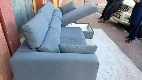 Ikea eskilstuna L shape sofa under storage