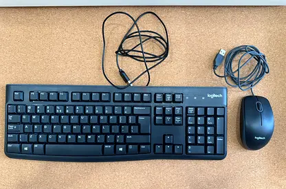 Logitech wired keyboard and mouse