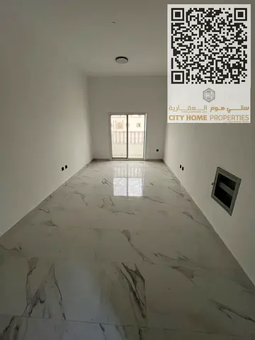 One bedroom and hall apartment Al Mowaihat 3 near Dubai exit master room with external bathroom and balcony first occupancy central AC rent 40000 AED
