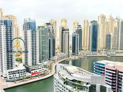 شقة بغرفتي نوم | برج زمورود | إطلالة على المارينا والمدينة | شرفة