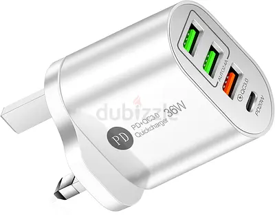 Elonsey,USBC,36W,5V4A,9V5.4A,12V1.8A,PD,WallCharger,QC3.0,MultiPort,PowerAdapter