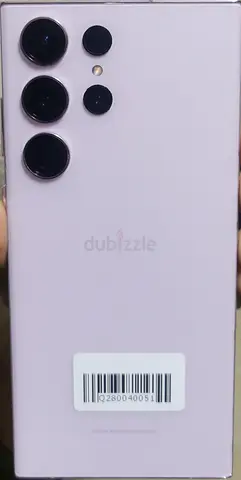 Samsung S23 Ultra phone - lilac finish with triple rear cameras