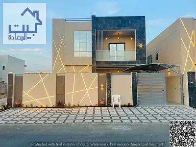 للايجار : فيلا بتصميم مودرن حديث بمنطقه الزاهيه عجمان _ أول ساكن ( طابقين + روف ) موقع مميز علي بعد دقائق لشارع الشيخ محمد بن زايد