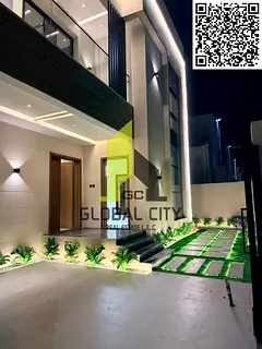 SPACIOUS BIG SIZE CORNER VILLA FOR SALE IN AL ZAHYA , CENTRAL A.C , SUPER CLASS FINISHING , 5 BHK ST