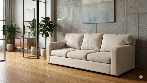 Crate Barral three seater sofa bed with mattress