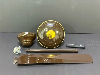 GFC 56-inch Brown AC/DC Inverter Ceiling Fan with Remote