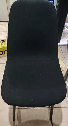 Black fabric dining/guest chair - used