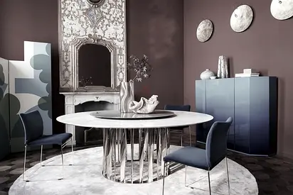 CASSINA 475 Boboli Dining Table Oval Carrara grey marble 240x120 cm