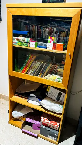 Wooden Display Cabinet with Glass Front