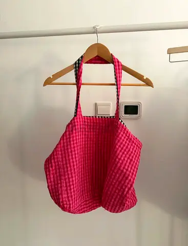 Reversible Checked Kiabi Tote Bag