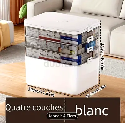 White 4-Tier Stackable Kitchen Storage Organizer