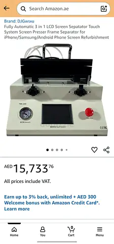 TBK-288 Fully Automatic 3 in 1 LCD Screen Sepatator Touch System Screen Presser Frame Separator