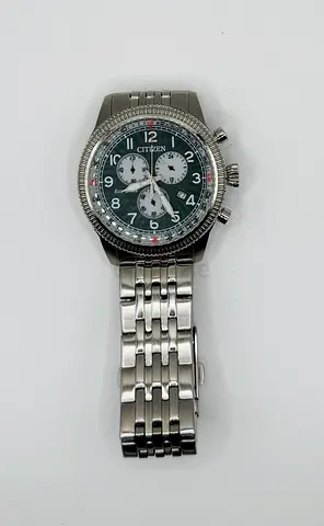 Citizen Mens Eco Drive Green Dial Chronograph Watch