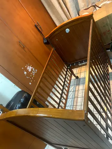 Solid wooden baby crib (used) - mattress not included