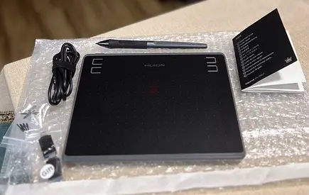 Huion HS64 graphics drawing tablet with pen and accessories - lightly used