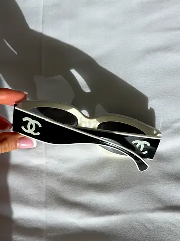 My Chanel black  white sunglasses — gently used