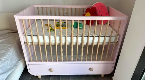 Baby crib cot bed WITH DRAWER IKEA