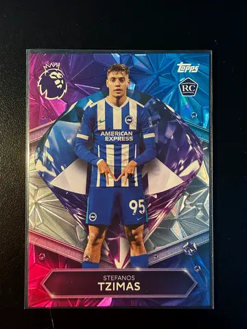 (1:500 packs) TOPPS PREMIER LEAGUE 2026 STEFANOS TZIMAS DIAMOND ROOKIE DR2 - BRIGHTON -SSP