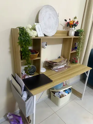 Stylish Wooden Study Desk with Storage