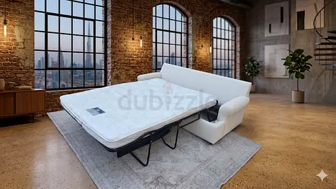 Crate Barral two seater sofa bed with mattress