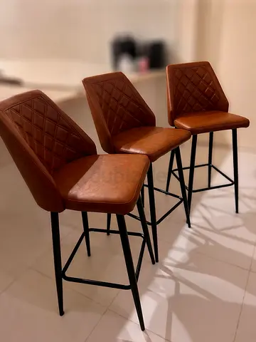 Stylish Brown Bar Stools Set of 3