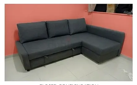 My grey L-shaped corner sofa with chaise - good condition