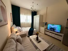 Furnished studio, first tenant, Al Yasmeen Towers, Al Jurf 2, opposite City Center