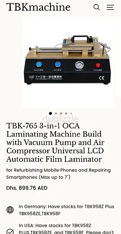 TBK-765 3-in-1 OCA Laminating Machine