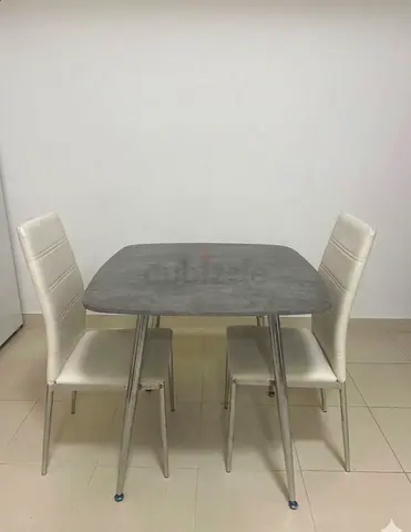 Warden 2-Seater Sintered Stone Top Dining Table (Table + 2 Chairs)