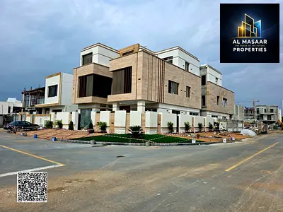 Luxury villa in Al Yasmin, Ajman, ready for immediate occupancy with high-end finishes and spacious living areas. Freehold ownership for all nationali