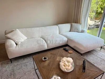 Off white loom collection L shape sofa