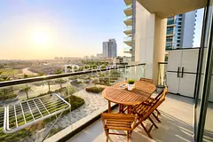 Furnished 1BR | Balcony | Nice View | Low Floor | DAMAC Hills