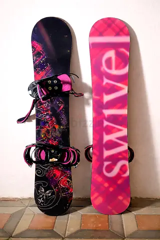 Swivel Snowboard with Bindings – Clean  Ready to Ride