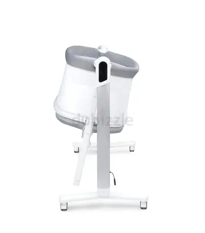 Bedside bassinet co-sleeper and Swing – white/grey, good condition