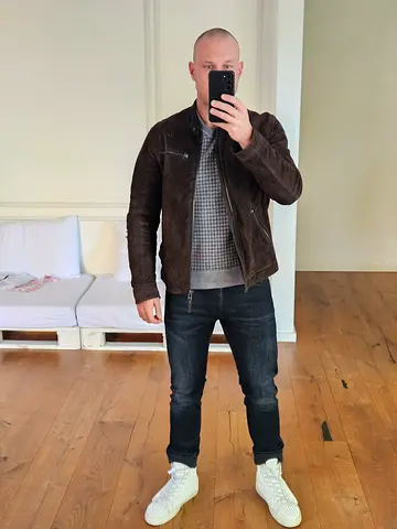 Suede leather jacket, size M