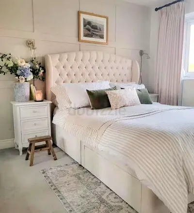 Brand new luxury Queen size fully customisable bed in soft Fabric Storage can be installed