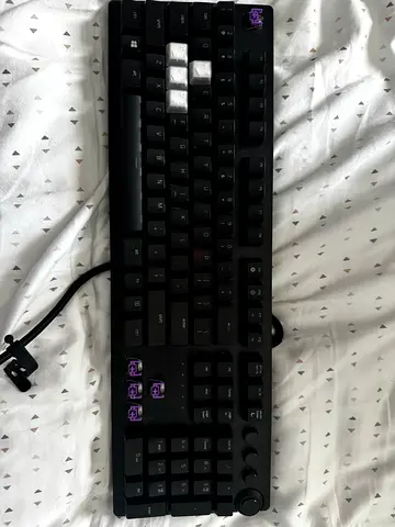Used full-size wired mechanical keyboard with media knob