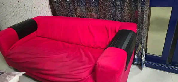 Ikea 3 Seater Sofa (With Red Cover)