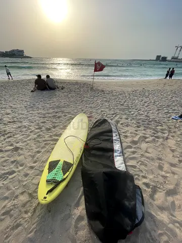 surfboard with leash and cover (used)