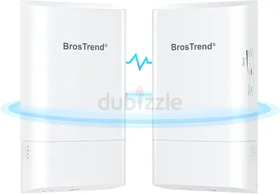 BrosTrend 5GHz 867Mbps Wireless Bridge, 1KM WiFi Bridge, Long Range Point to Point Outdoor