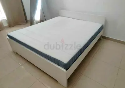 Ikea Askovol king size bed frame with Ikea mattress 180×200cm