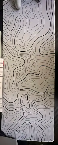 Large extended desk mouse pad with topographic design — lightly used (80cmx30cm)