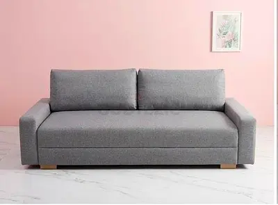 Grey 3-Seater Fabric Sofa - Modern, Good Condition