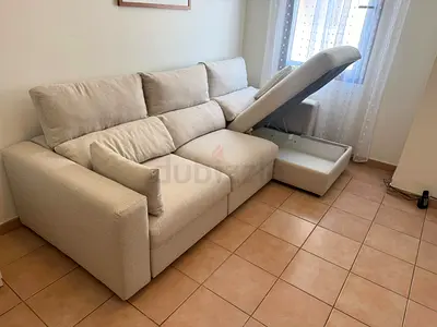 IKEA Esklstuna L Shape Sofa Bed Beige Excellent Condition